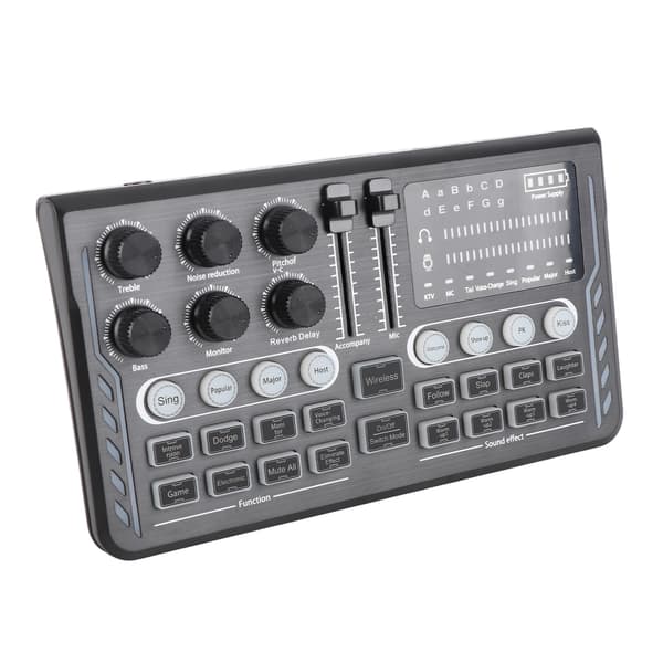 Profesjonell lydmikser Live lydkorteffekter Stemmeforvrenger DJ Studio Strømming Podkasting Opptak for telefon PC