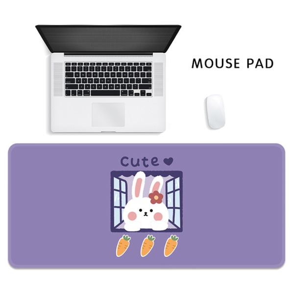 Kawaii desk pad, cute mouse pad, large gaming table mouse pad cartoon keyboard pad，300*800*3mm