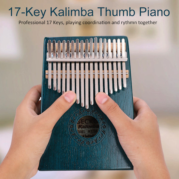 17-tangenters kalimba bärbar tumme piano lönn trä kropp musikinstrument