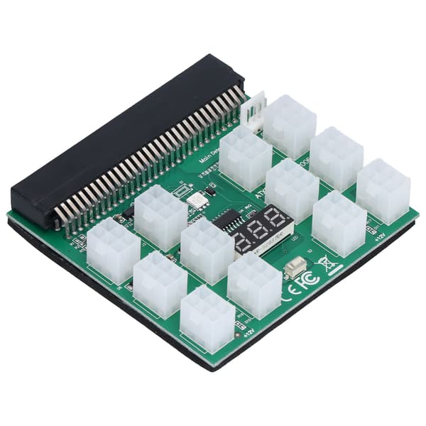 Strömadapter Breakout Board Adapter Server Intern Modul LED Spänningsdisplay 4 Pin 12 Port