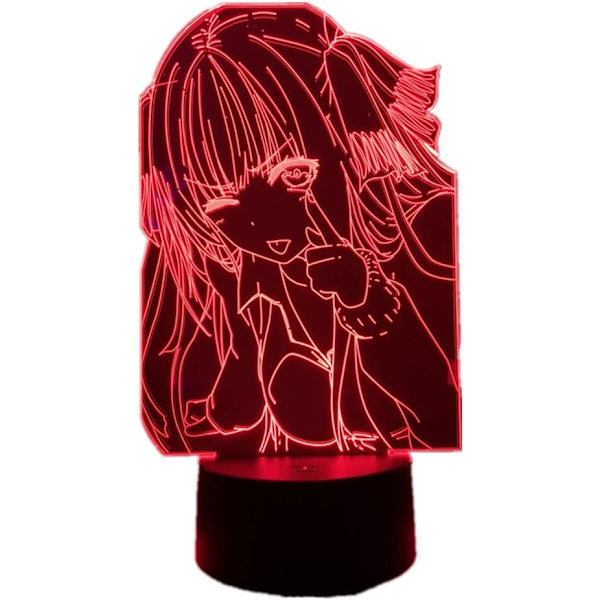 3D illusjonsnattlys akryl The Quintessential Quintuplets Nino Nakano figur animelampe barneromsdekor fargerik bordlampe bursdagsgaver