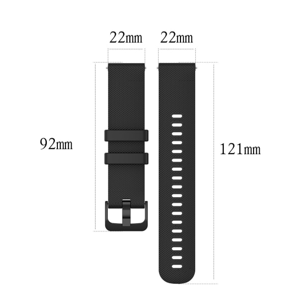 AVEKI watch 22 mm spänne i rostfritt stål Quick Release fluorgummi watch för män, grå