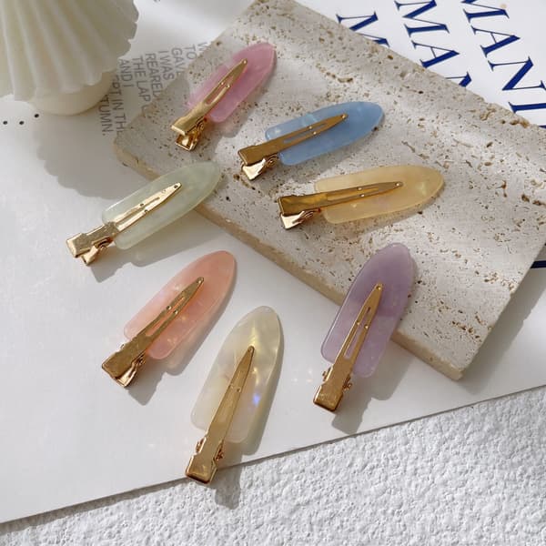 6 stk. hårklemmer, der ikke bøjer, gradient hårklemme uden folder til hårstyling, makeupklemmer til kvinder og piger------A2
