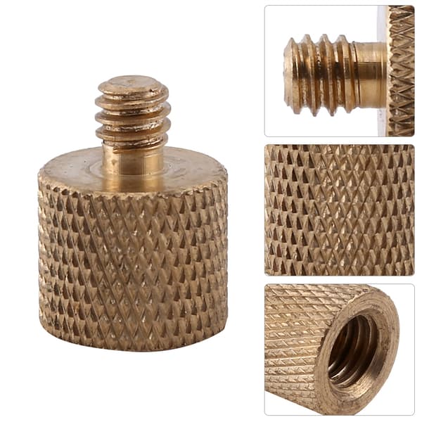 3/8\" hun til 1/4\" han messing stativadapter skrue til kamera lysstativ