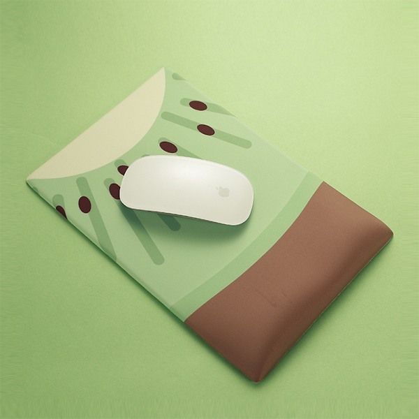 Musematte med håndleddsstøtte, laget av memory foam, ergonomisk støtte, enkel skriving og lindrer håndleddssmerter