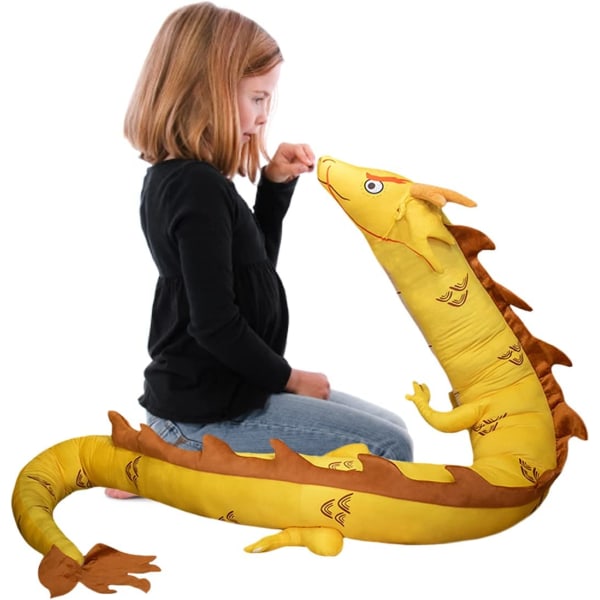 Plyschdjurkroppskudde, ett gigantiskt verklighetstroget gosedjur som  används för att leka eller dekorera nyår/jul/födelsedagar (guld) a308 |  Fyndiq