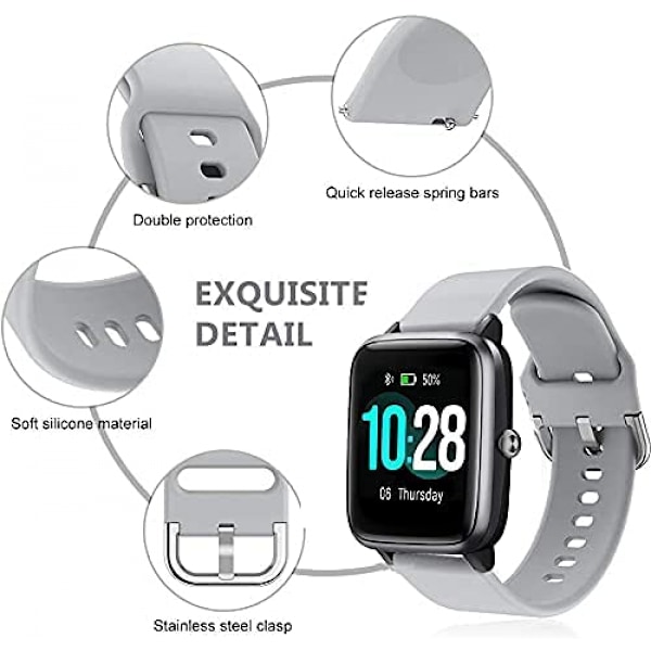 Til bands kompatibel med ID205L Veryfitpro Smart Watch, Quick Release Soft Silicone Fadeless Pattern Printed Floral Replacement Band til ID205L ID20