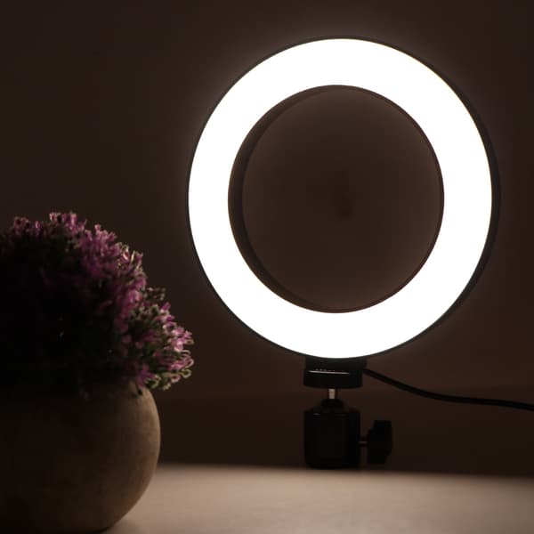 6 tommers LED-ringlys for direktesending, selfie-fylllys, dimbart med 3 lysmoduser