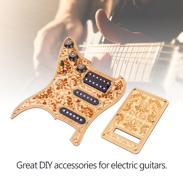 1 Sarja Esiasennettuja SSH Maple-Pickup-Pickguardeja Takalevyllä ST-Sähkökitaralle