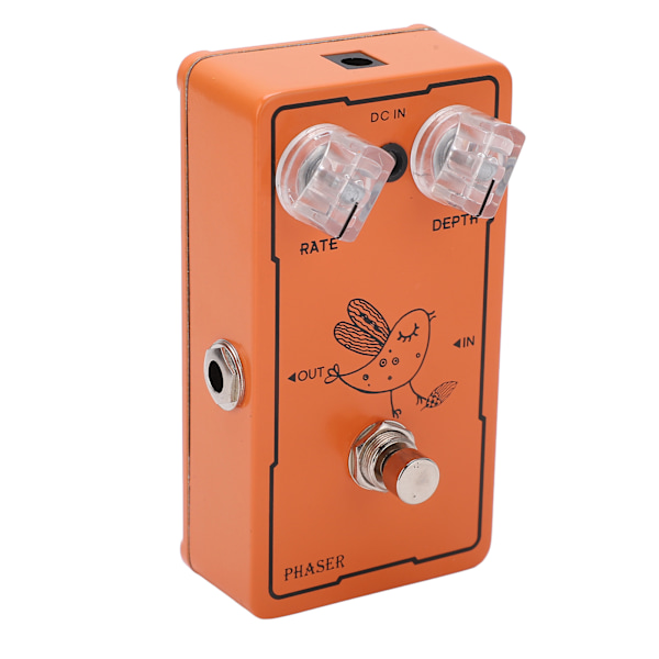 Phase Effect Metal Rate Depth Knobs Gitarr Monoblock Phaser Pedal Inbyggt 9V 300mAh Batteri