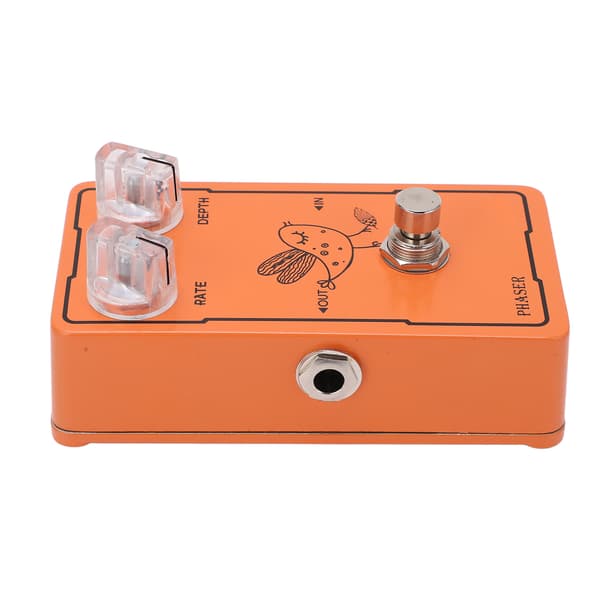 Phase Effect Metal Rate Depth Knobs Kitara Monoblock Phaser Poljin Sisäänrakennettu 9V 300mAh Akku