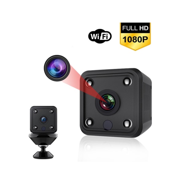 Liten fyrkantig wifi-kamera hem infraröd mörkerseende 1080P HD-nätverk trådlös säkerhetskamera