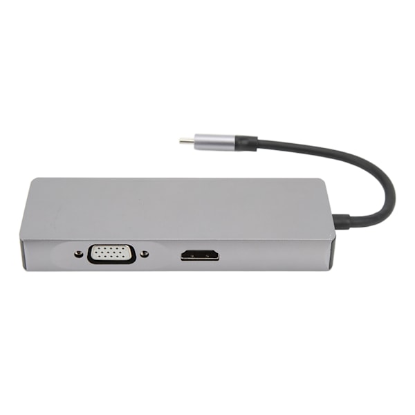 8 i 1 Typ C till VGA HD Multimedia Interface Hub Adapter PD Snabbladdning USB3.0 Hub