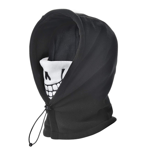 Barn och tonåringars vintervarma cykelmask Balaclava hatt pullover hatt snö och vind hatt Black Skull
