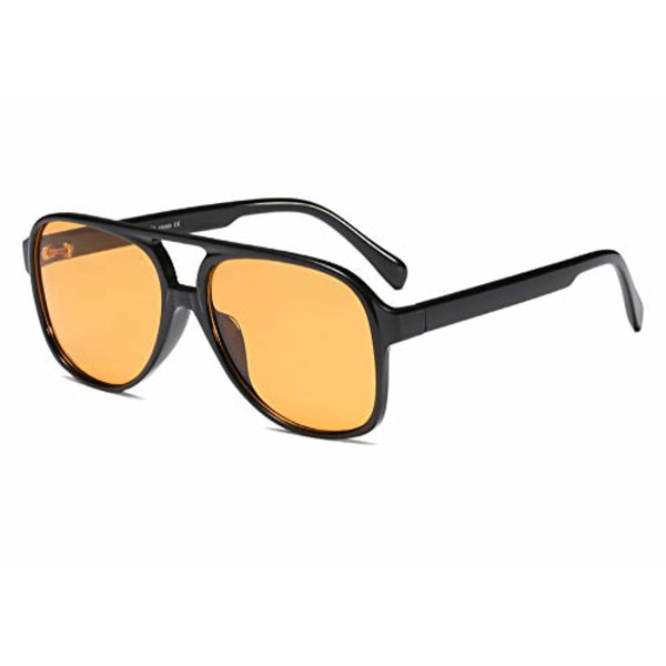 Vintage Retro 70-luvun Aurinkolasit Naisille ja Miehille Klassiset Suuret Neliömäiset Aviator-Kehykset UV400 Sarvikehyksiset Lasit