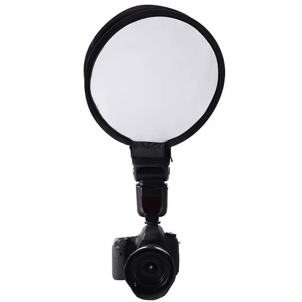 Mini bærbar rund Beauty Dish Speedlite blitsdiffusor softboks (30 cm)