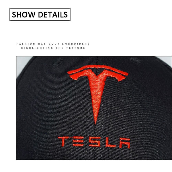 Biltillbehör för Tesla Model 3 SYX-logotyp Baseballkeps Cap Gorra Män Kvinnor Utomhussport Solhatt Casquette Svart Auto Styling