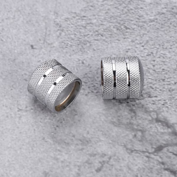 2 st 6 mm metall elektrisk gitarr bas kupolknappar potentiometer lock volym tonkontrollknapp