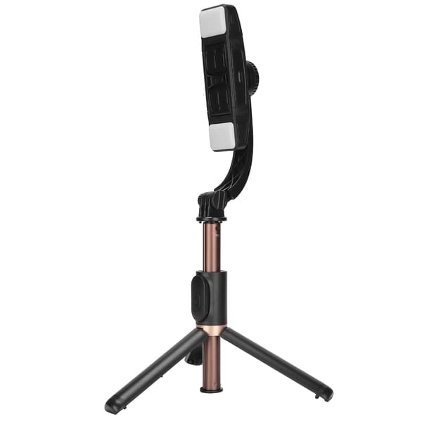 Q08d Bluetooth Selfie Stick Stativ LED Dobbel Fylllys Trådløs Multifunksjonell Selfie Stick med Fjernkontroll for Android