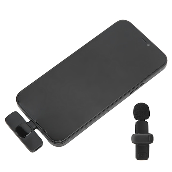 Trådlös Lavalier-mikrofon Intelligent Noise Cut Automatisk parning Kompakt mikrofon för Live Broadcast Gaming Phone 2