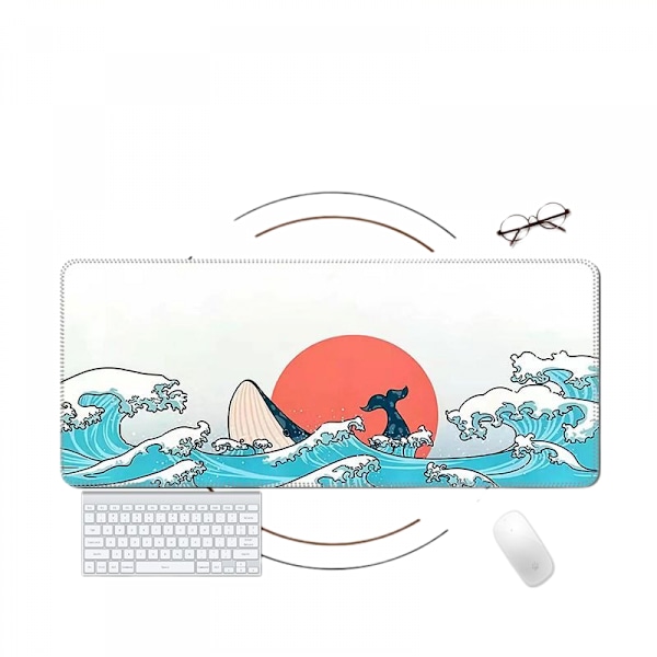 Tastatur Computer Desk Base Model 90x30 cm - Hurtig Overflade Gaming Gaming Mouse Pad MousePad (Koralhavet, 90x30 cm)