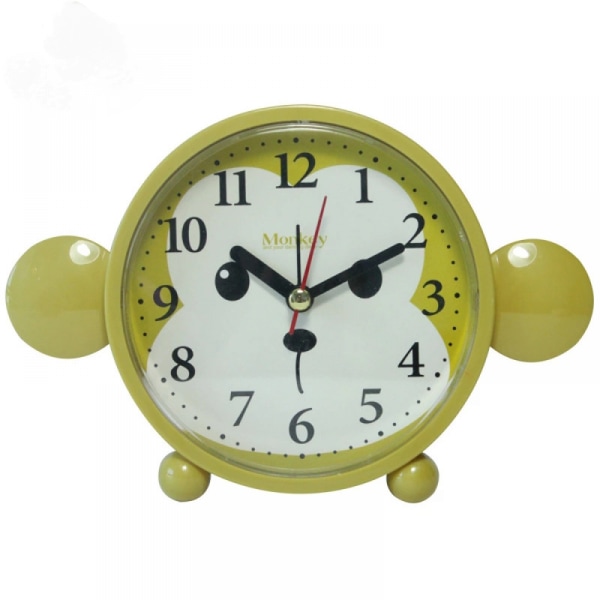 Alarm Clocks For Bedrooms, Cartoon Alarm Clock Animal Ears Alarm Clock , Student Children's Home Decoration Desktop Clock(Yellow)