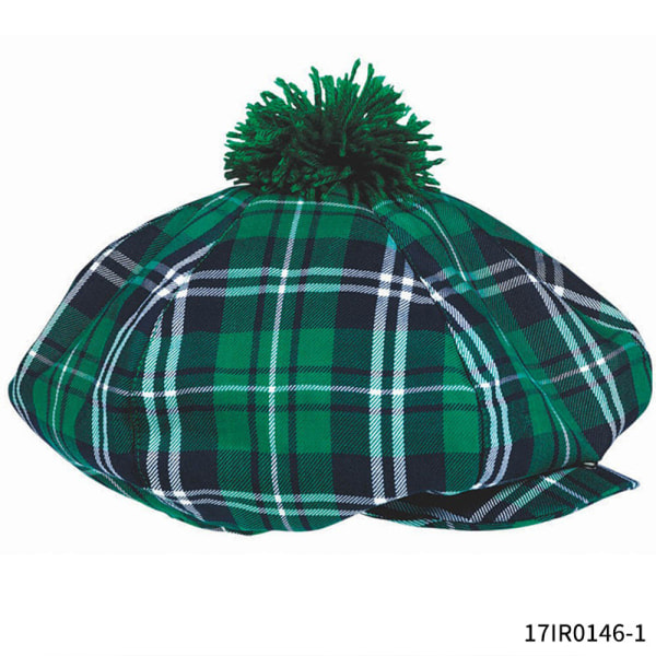 St Patrick's Day Fedora Hatt i rutigt tyg | Festtillbehör, irländsk festivalhatt shamrock hög hatt grön hatt festivaldekorationer D