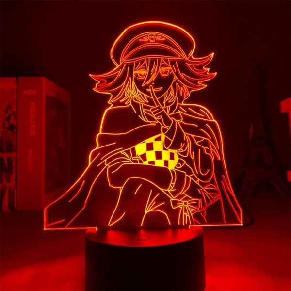 Anime LED-lampe natlys Kokichi Oma 3D-lampe til børneværelsesindretning belysningsillusionslys børnefødselsdag julegave sengefarvet Lampara Bulletstorm A