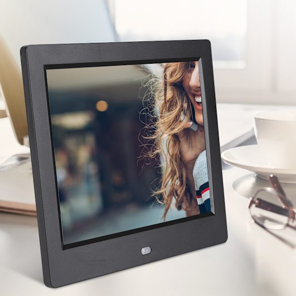 8 tums multifunktionell smart WiFi digital fotoram klocka väderprognos TFT 4:3 skärm