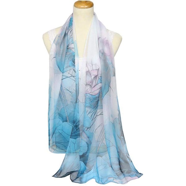 Halsdukar för kvinnor Lätta Fashion Halsdukar Tryck Blommönster Scarf Shawl Wraps, W07