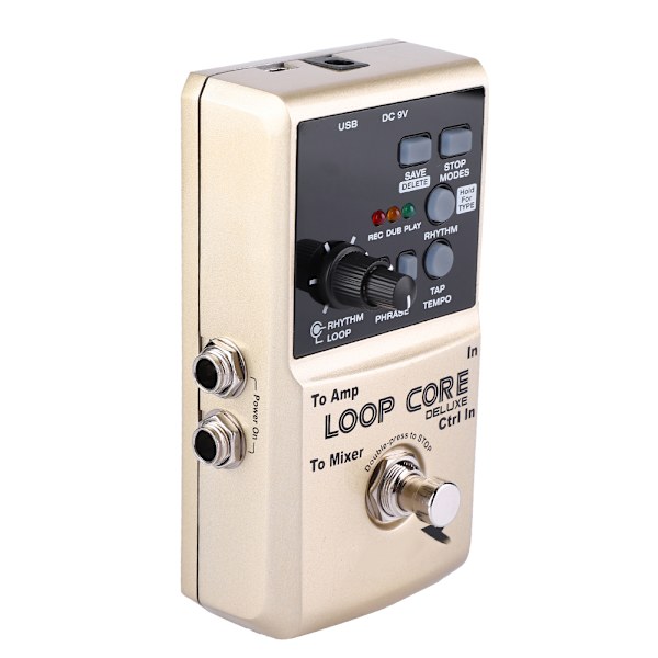 NUX Loop Core Deluxe Gitar Looper 8 timer Loop Tid 24-biters Lyd Automatisk Tempo Deteksjon wit