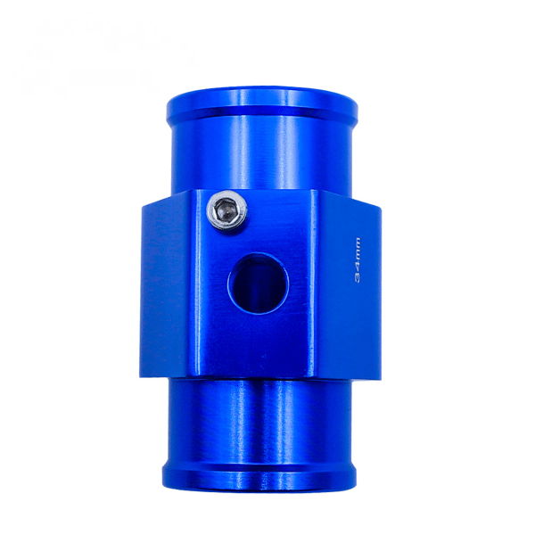 Adapter til vandtermometer i aluminium, sort, til radiator, sensoradapterklemme - SW32 - Blå (2-pak)