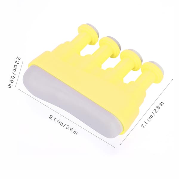 PUNK Hand Finger Exerciser Grip Training Strengthener för gitarr bas piano spelare gul