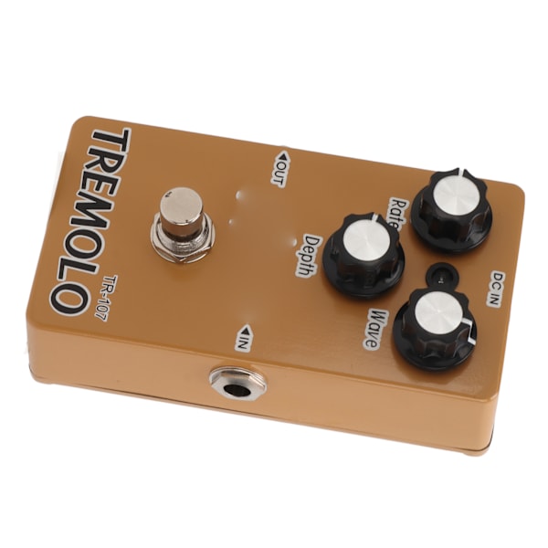 Tremolo-effekt Rate Wave Depth Metallgitar Monoblock-effektpedal Inbyggt 9V 300mAh Batteri