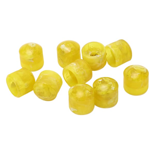 Volume Tone Dome Knobs Plast Kontrol Elektrisk Guitar Bas Dele Tilbehør med Hex Nøgle GD88 Gul