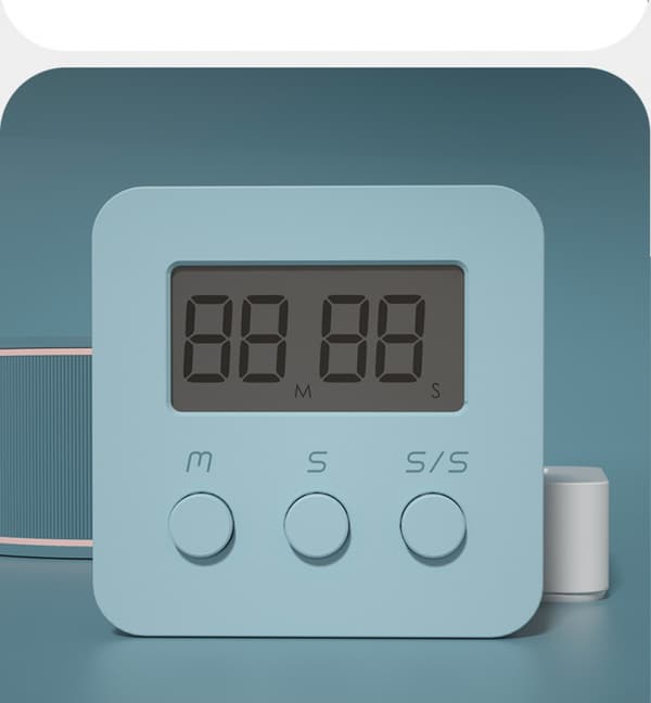 Display Kök Timer - Matlagningstimer för Kökslärare Studenter Spel Barn Möten - Digital Timer Magnetisk Baksida Höglarm (Blå)