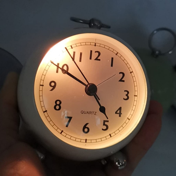 Ring metall väckarklocka studie skrivbordsklocka nordisk stil enkel student sovsal klocka tyst nattlampa
