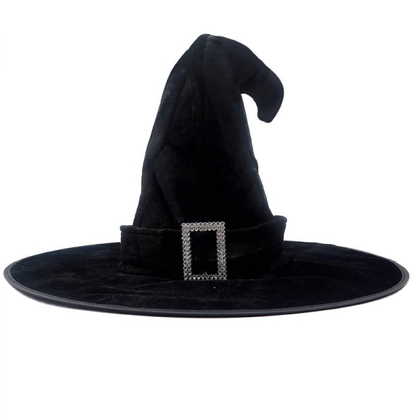 Halloween häxhatt trollkarl herr dam svart kostym cosplay partytjej bred brätte spetsig hatt tillbehör