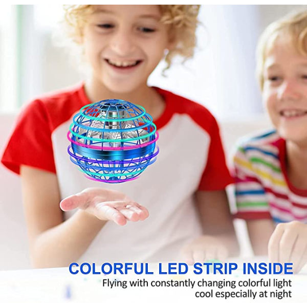 Flygande bollleksak, svävande bollboll, 2022 Magic Controller Mini Drone, RGB-belysning skivspelare 360 ​​graders roterande UFO, Lämplig för barn Vuxna