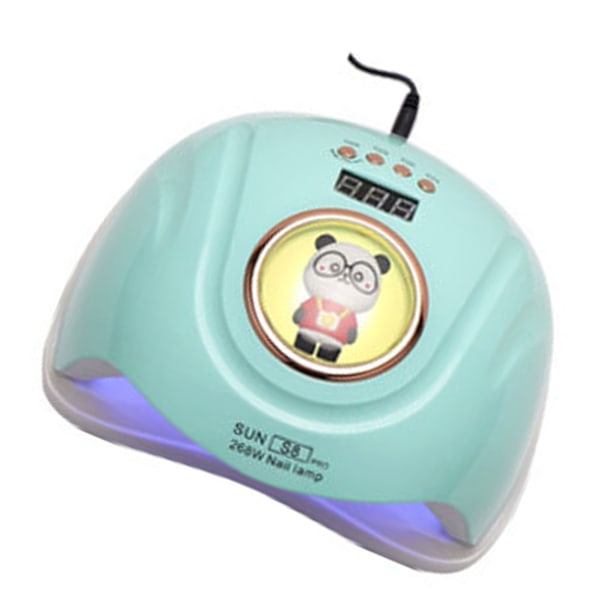 UV-nagelgellampa Snabbhärdande 268W 4 Timers LED-display 57 st lampchips Intelligent Sensor Cartoon Nail Art Light