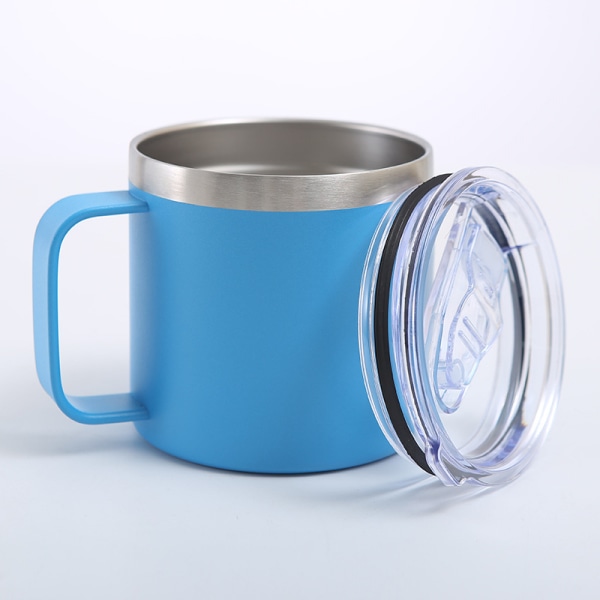 Kaffe Mugg, 12oz Kaffe Mugg Mjölk Mugg 304 Rostfritt Stål Foder för Familj Utomhus Camping (Militär Grön)