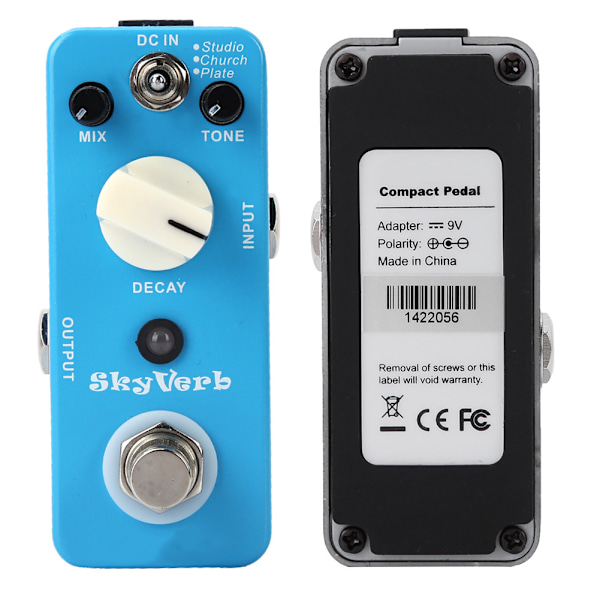 Digital Reverb Pedal True Bypass Switch Gitarr Effekt PedalDigital Reverb Gitarr Effekt Pedal