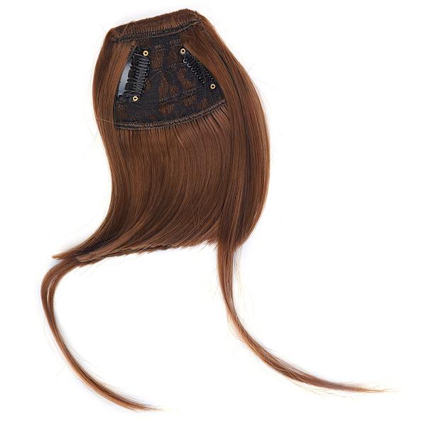 Flickor Falska Lugg Hår Extensions Lugg Spårlös Clip On Syntetisk Blunt Lugg Hårbit