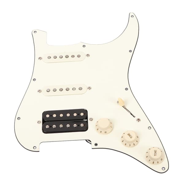 Elektrisk gitarr plektrumskydd vit laddad gitarr plektrumskydd skrap platta för övning prestanda SSH20