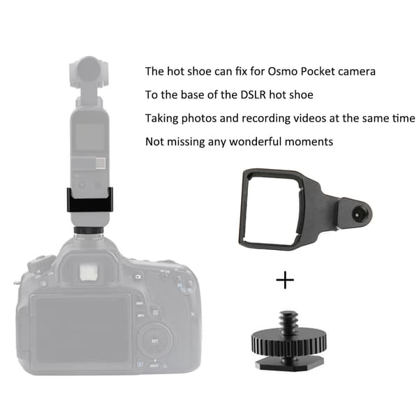 Sort aluminiumslegering Universal udvidelsesadaptermonteringstilbehør til DJI OSMO POCKET