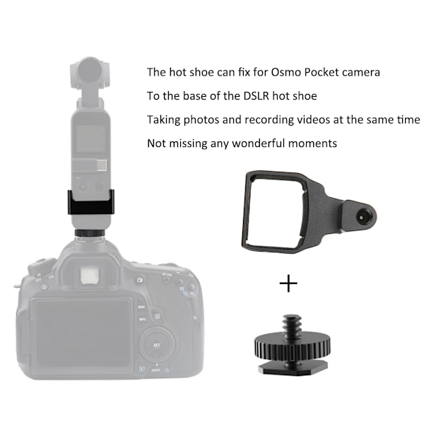 Svart universell expansionsadapterfäste i aluminiumlegering för DJI OSMO POCKET