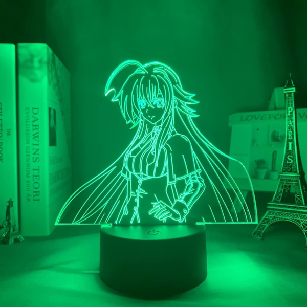 WJ Anime Illuusiolamppu Anime Koulu Rias Gremory Makuuhuoneen Sisustukseen Syntymäpäivälahjaksi Huone 3D Lamppu Manga PXJD Devil's High School