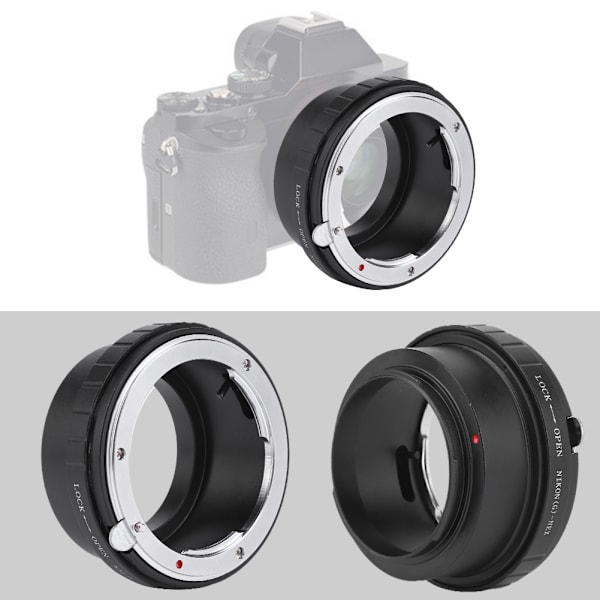 Metall Autofokus Linsenadapter Ring für Nikon G Mount Objektiv zur Anpassung an Sony NEX Mount Kamera