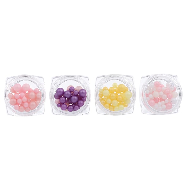 12 farger harpiks frostet perle neglekunstdekorasjon 3D rhinestones for DIY manikyr sjarm