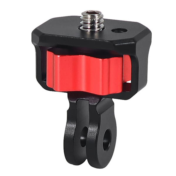 360 roterande mini stativadapter 1/4 tum skruv M3 gängat hål CNC aluminiumlåsningsfäste för actionkamera